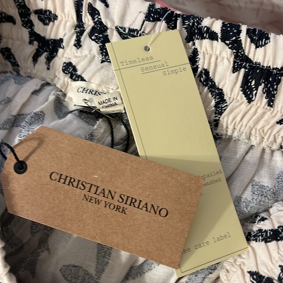 NWT Christian Siriano Flower Linen Beach Pants - Picture 4 of 5